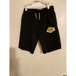 NBA Ultra Game LA Lakers Black Fleece Cut-off Shorts Kids 14-16 XL 0240